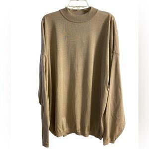 St. Croix knits men tan cream sweater vintage 1991 3XLT NWT
